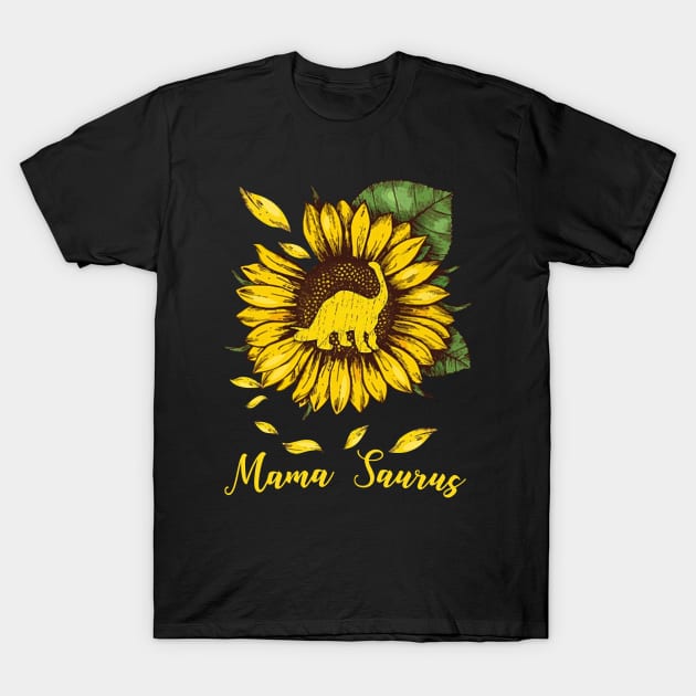 Sunflower Mama Saurus T-Shirt by gotravele store